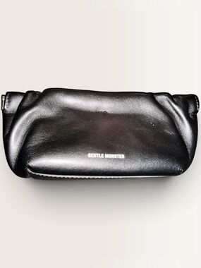 GENTLE MONSTER Black Leather Folded Glasses Pouch
